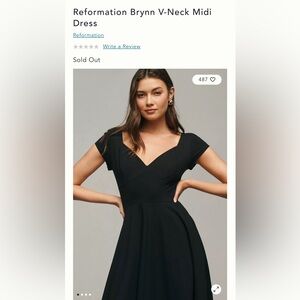 Reformation Brynn V-Neck Midi Dress